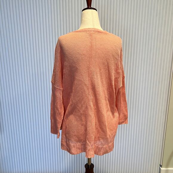 EILEEN FISHER Women's Linen V-Neck Cardigan Size M - Picture 2 of 7